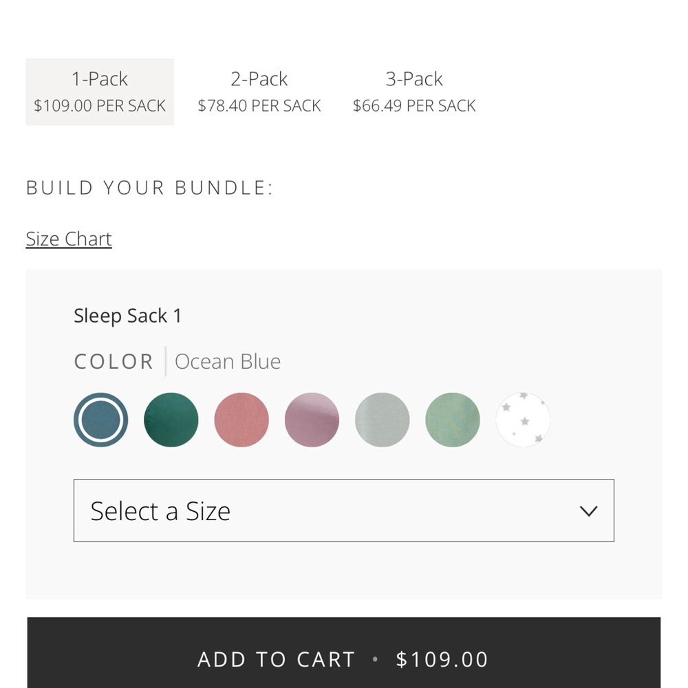 Ocean Blue Sleep Sack